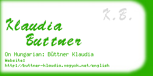 klaudia buttner business card